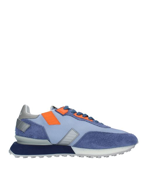 Sneakers modello RUSH GROOVE in camoscio e tessuto GHOUD | RGLM MS28CELESTE-ARANCIO